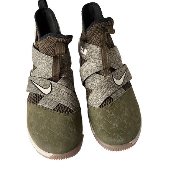 🎊HP🎉Nike Lebron James Soldier XII 12 Land and Sea Olive Green Mens 11.5 - Picture 2 of 15
